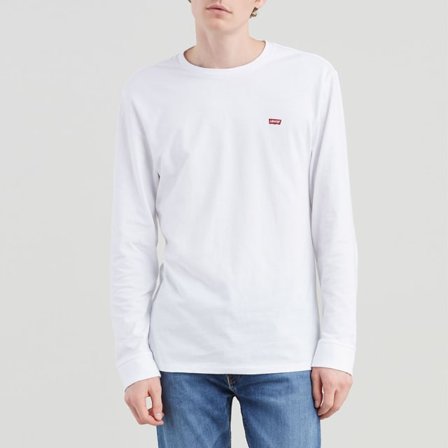Levi's Long Sleeve Original Logo Tee Överdelar Herr Vit M