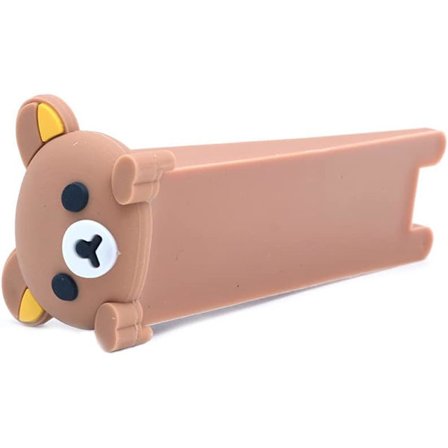 4-pack söta dörrstoppar i björndesign, dörrstopp i silikon, dörrkilar i söt stil för hem och kontor, brun björn