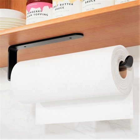 33 cm:n poraamaton keittiöpaperiteline, musta paperiteline, A