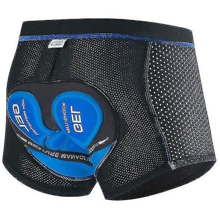 Cykelshorts för män 3d vadderade gel Cykelunderbyxor Andas cykel Cykelunderkläder Cykelkort Blue M