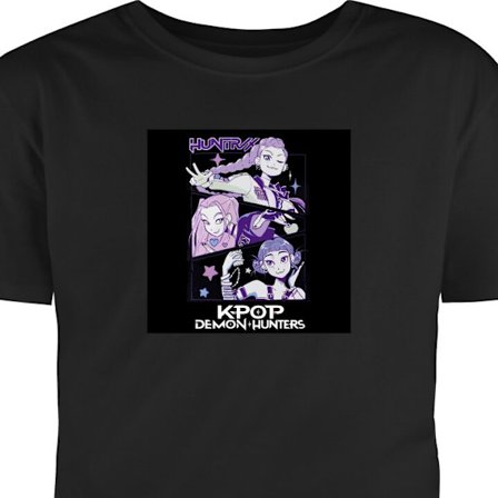 Barn T-skjorte Kpop Demon Jegerne Huntrix Trio Jenter Lilla Stjerner Retro Idol Kunst