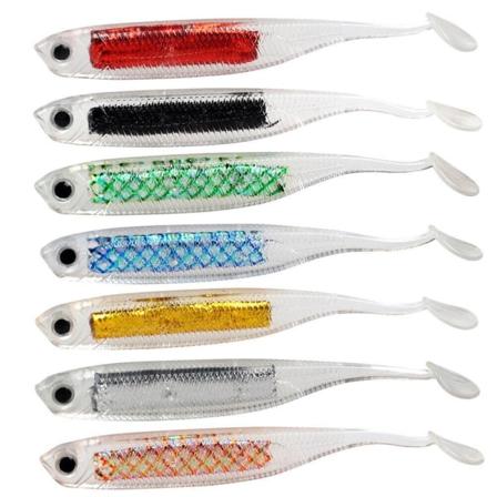 6 viehettä Pehmeät vieheet MULTICOLOR 7PCS - korkea laatu Multicolor 7Pcs-7Pcs