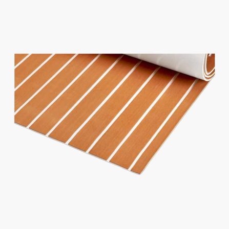 EVA Teak teakfärgad randig (vit nåt)