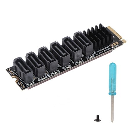 PCIE3.0 SATA3.0 -sovitinkortti M.2 M EKY ASM1166 -siru Plug and Play 6 porttia M.2 SATA3.0 -laajennuskortti