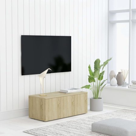 Tv-bänk sonoma-ek 80x34x30 cm konstruerat trä
