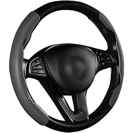 Kolfiber Rattkåpa, Segmenterat Ratt Skydd, Fjärils Rattkåpa, Biltillbehör Interiör Svart