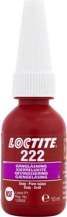 Loctite 222 Gänglåsning låg styrka 10 ml, Kemteknik