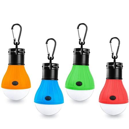 4 kpl LED-leirintävalot, leirintävarusteet telttailuun, kannettavat telttavalot klipsillä
