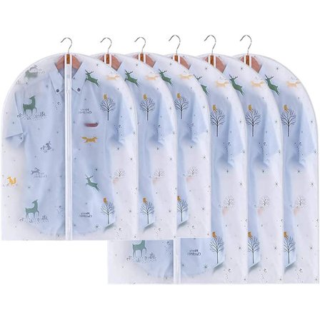 6 st transparenta klädskydd, kostymöverdrag, kläddamm B