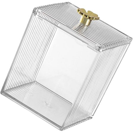 Stilfuld vatpindsorganiseringsboks vatrondelboks til makeup forfængelighed rejse bærbar opbevaringsbeholder