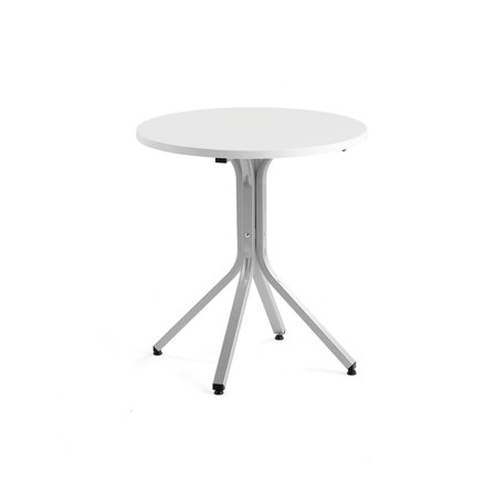 Bord, Ø700 H740 mm, sølv/hvit