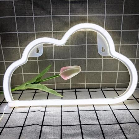 Pilvi Neon-kyltit, paristolla tai USB-virralla toimivat kyltin muotoiset koristevalot, makuuhuoneen estetiikka, teinityttö, lastenhuone, joulu, 