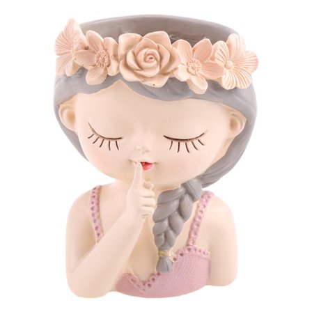 Tyttö Pää Kasvo Ruukut Sisätilojen Toimiston Koristelu Täydellinen Lahja Kukkaruukku Sarjakuvatyttö Kasviruukku Ulkona Sisällä