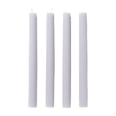 Åhléns Home Rillade kronljus 24 cm, 4-pack Ljus & ljusstakar Lila ONESIZE