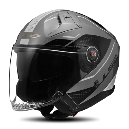 Jethelm LS2 OF603 INFINITY II VEYRON Grau/Weiß XL