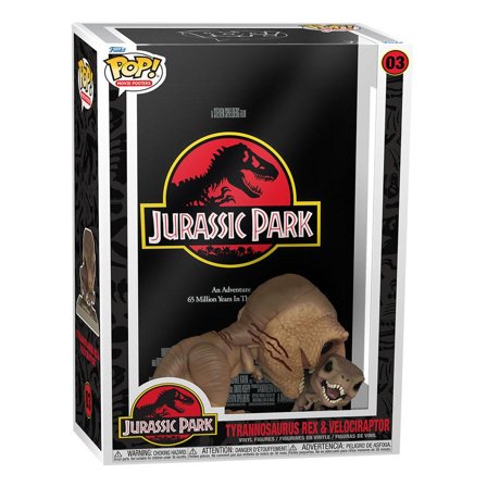 Jurassic Park POP! Movie Poster & Figure T-Rex & Velociraptor 9 cm