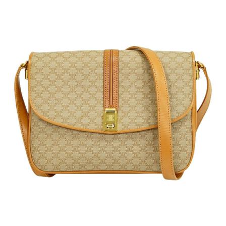 Celine Vintage, Pre-owned Shoulder Bag Beige, Dames, Maat:ONE Size
