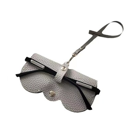 Solbrilleetui - Myke brilleposer i skinn med snor