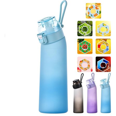 700ML Luftdunk, Luftdunkflaske med 7 stk. Saveur Up Pods, Duftende vandflaske uden BPA