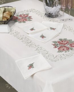 Servietten Rosenarrangement 4-er Pack