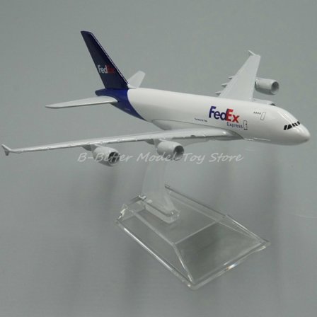 1:400 Diecast Metallflymodell Leke Fedex Express A380 Replika Samlerutgave