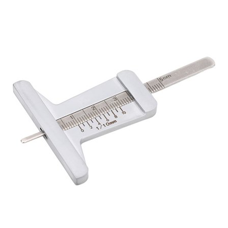 0 til 50 mm dekkmønsterdybdemåler i rustfritt stål, bærbar dybdemåler for bil og motorsykkel