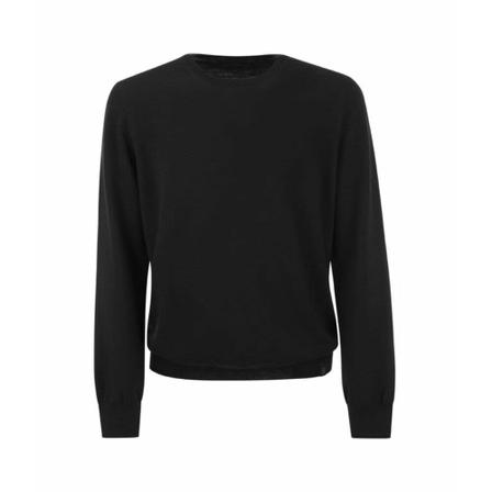 Fay, Round-neck Knitwear Czarny, Mężczyzna, Rozmiar: L