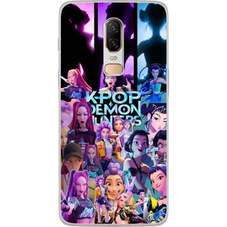 Yhteensopiva Puhelinkuori OnePlus 6 KPop Demon Hunters anime tyyli tumma suunnittelu
