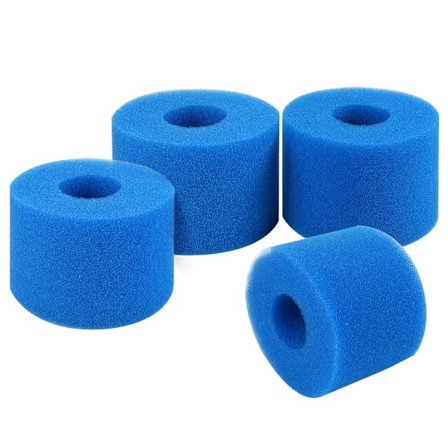 4 st filterpatroner svamp badtunna patroner La Spa filter swimmingpool svampfilter för Intex typ S1 återanvändbar tvättbar ersättningspatron