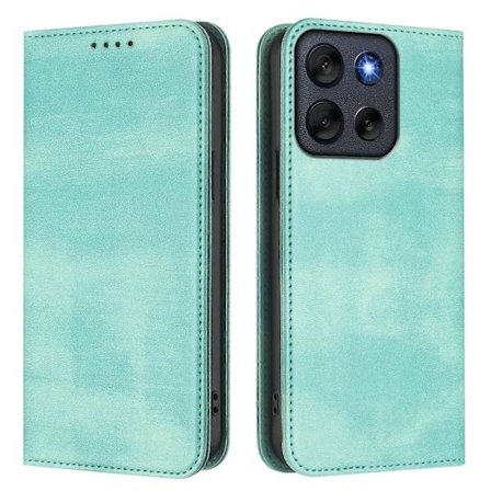 Til Motorola Moto G56 5G Wallet Cases Retro Tekstur RFID-blokering Læder Telefon Cover - Vinrød