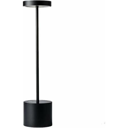 LED-trådløs bordlampe, liten oppladbar skrivebordslampe i metall, 2 dimmenivåer, moderne hotellrestaurantsoverom,lamper for