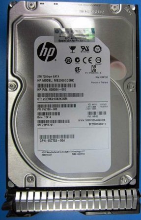 Hewlett Packard Enterprise 2TB 6G SATA 7.2k 3.5in SC MDL