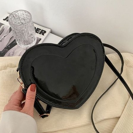 Hjerteveske Crossbody-veske SVART