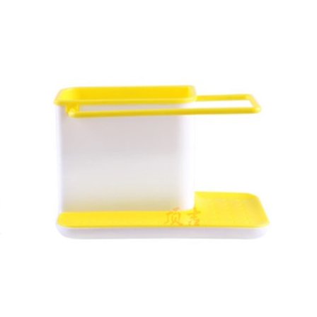 Diskställ med integrerad avlopp, hållare för svamp, borste, diskmedel och disktrasa, avtagbar, vanlig storlek