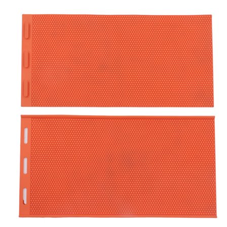 2 stk. 5,4 mm bivoks presseplade støbeform foldbar silikone bivoks form til biavl orange