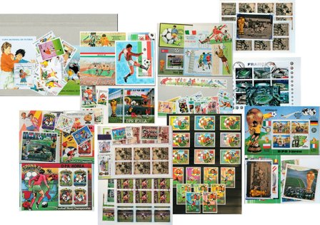 Frimærkepakker med fodbold