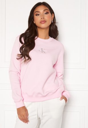 Calvin Klein Jeans Monogram Logo Crew Neck Pearly Pink/Grey Klær