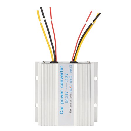 24V - 12V auton tehoinvertteri 180W 15A alumiiniseos turvallinen vakaa bussi LCD-valvontaan