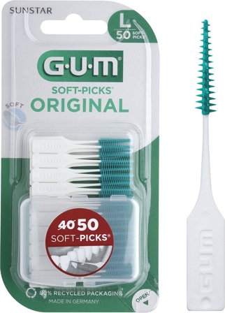 GUM Soft-Picks Original L 50 stk, Medicin & Pleje, Mund & Tandpleje, Tandstikker