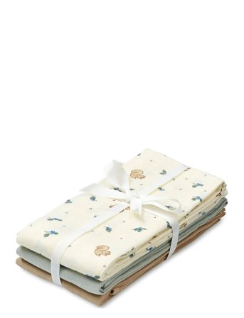 Cam Cam Copenhagen Muslin Cloth, 3-Pack - Gots - Cream - ONE SIZE