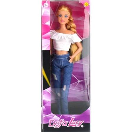 Leksaker Defy Lucy Doll Docka Jeans Vit Topp 29cm