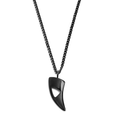 Black Cutout Steel Iconic Necklace for Men - Steel necklaces