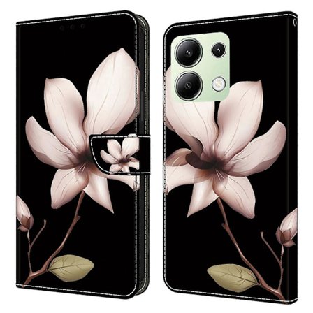 Til Xiaomi Redmi Note 13 4G Læder Etui 3D Mønster Printet Stand Wallet Telefon Cover