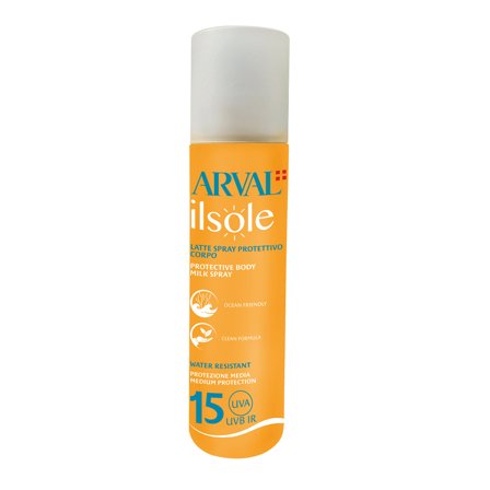 Arval Ilsole Latte Spray Protettivo Corpo SPF15 200ml - Latte solare corpo media prot.