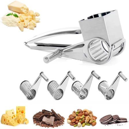 Käsikäyttöinen mekaaninen raastin keittiöön, juustoraastin 4 raastinpäällä - FY