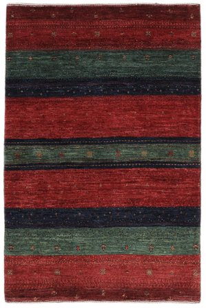 Handgeknoopt Perzisch Loribaft Fine Perzisch Vloerkleed 81X123 Zwart/Donkerrood