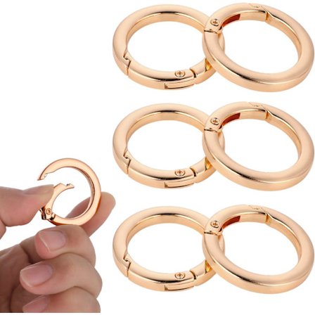 Metal Spring Snap Clip O-ringe til taske rem, guld