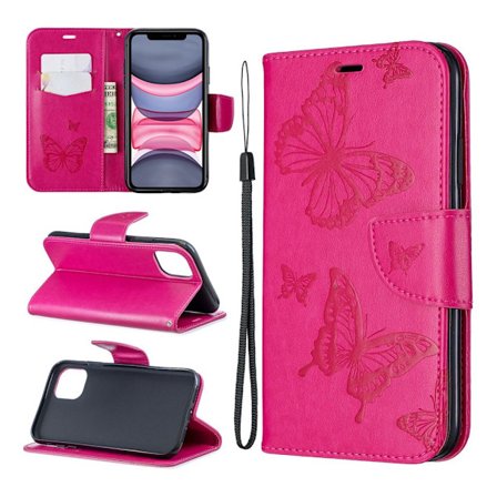 Butterfly iPhone 11 veske - Rose
