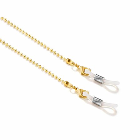 Senile Cord Chain Glasses-Sided Glasses Cord Halskæde - Guld