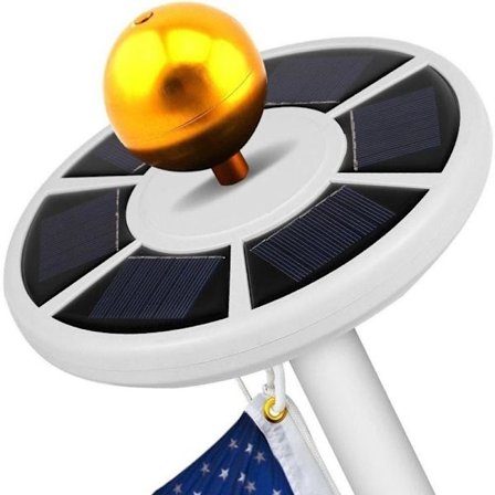 Solcellebelysning for flaggstang, 26 LED, solcelledrevet, vanntett-FA-